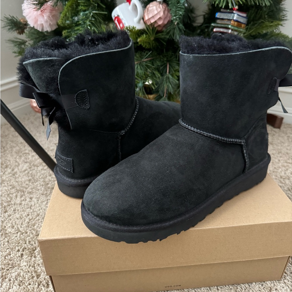 UGG Mini Bailey Bow II Water-Resistant Booties